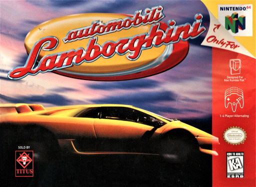 Automobili Lamborghini original Nintendo 64 box art