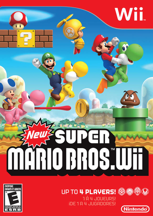 New Super Mario Bros. Wii original Wii box art