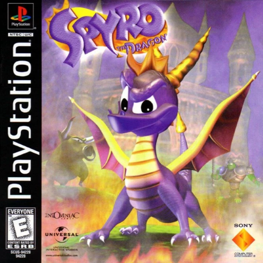 Spyro the Dragon original PlayStation box art