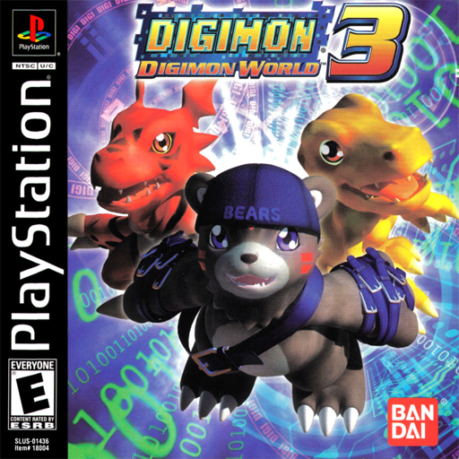 Digimon World 3 original PlayStation box art