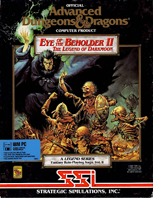 Eye of the Beholder II original MS-DOS box art