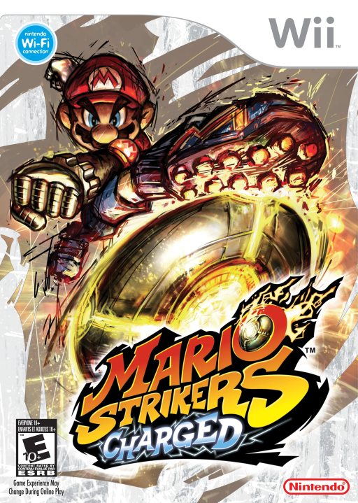 Mario Strikers Charged original Wii box art