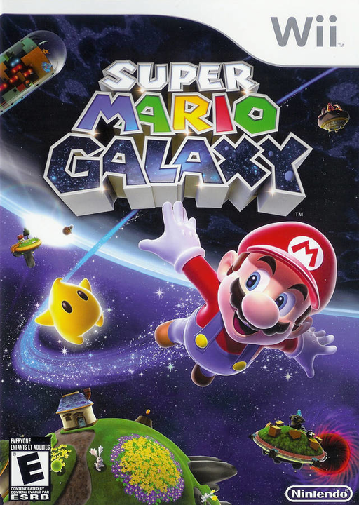 Super Mario Galaxy original Wii box art