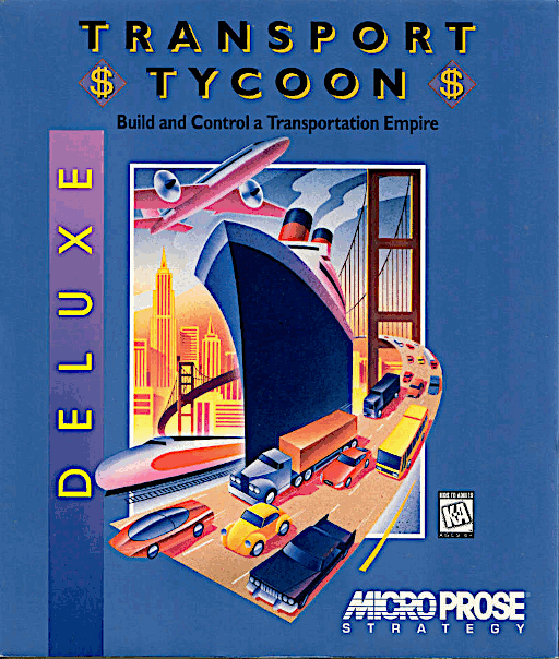 Transport Tycoon Deluxe original MS-DOS box art
