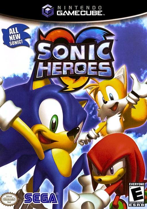 Sonic Heroes original GameCube box art