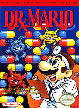 Dr. Mario original NES box art