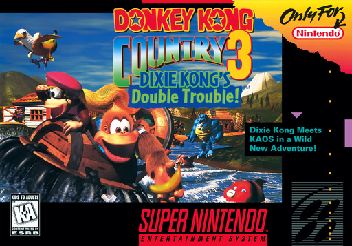 Donkey Kong Country 3: Dixie Kong's Double Trouble! original SNES box art