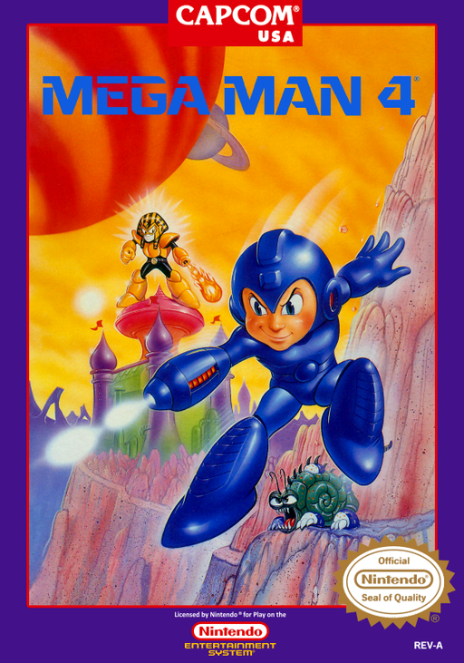 Mega Man 4 original NES box art