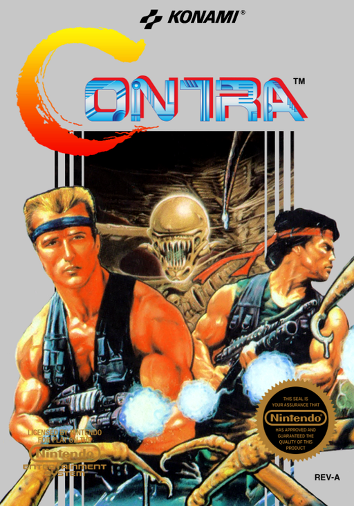 Contra original NES box art