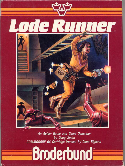 Lode Runner (Commodore 64) original Commodore 64 box art