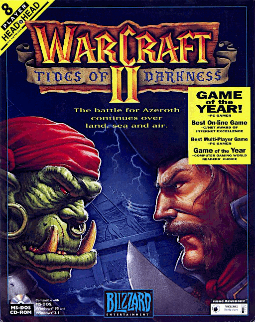 Warcraft II: Tides of Darkness original MS-DOS box art