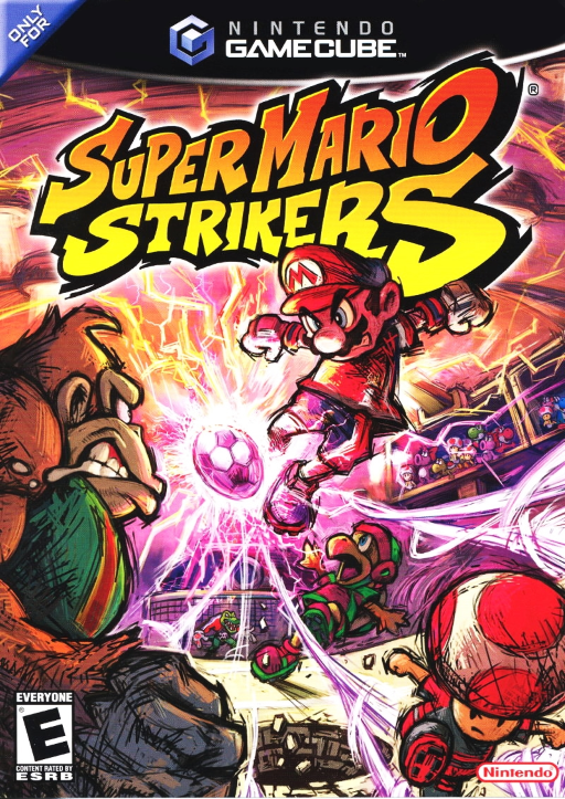 Super Mario Strikers original GameCube box art