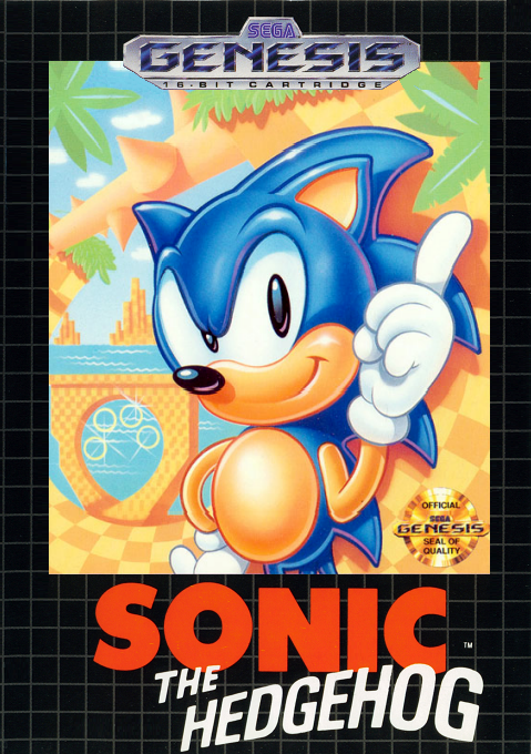 Sonic the Hedgehog original Mega Drive / Genesis box art