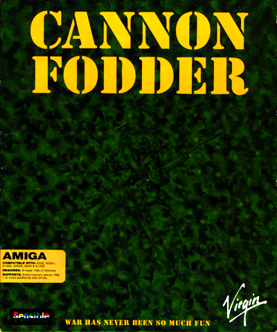 Cannon Fodder original Amiga box art