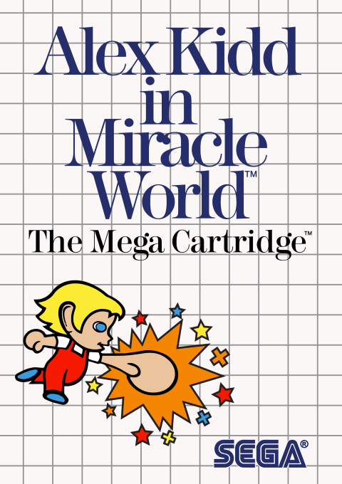 Alex Kidd in Miracle World original Sega Master System box art