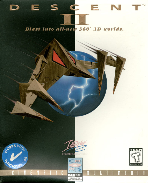 Descent II original MS-DOS box art