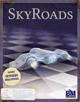 SkyRoads original MS-DOS box art