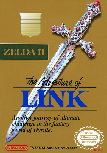 Zelda II: The Adventure of Link original NES box art