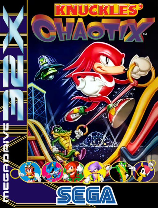 Knuckles' Chaotix original Sega 32X box art