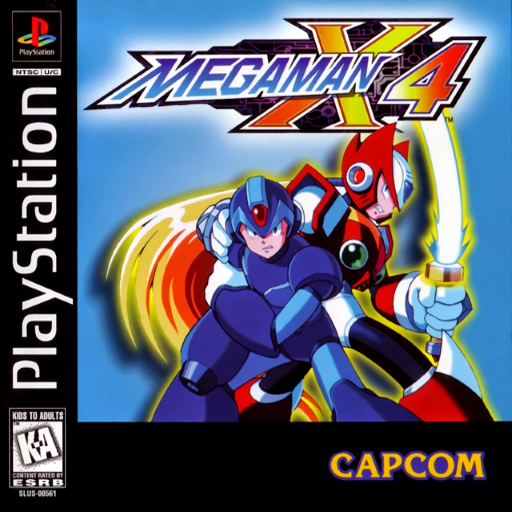 Mega Man X4 original PlayStation box art