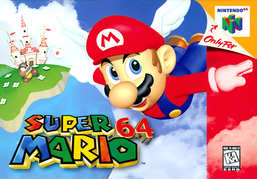 Super Mario 64 original Nintendo 64 box art