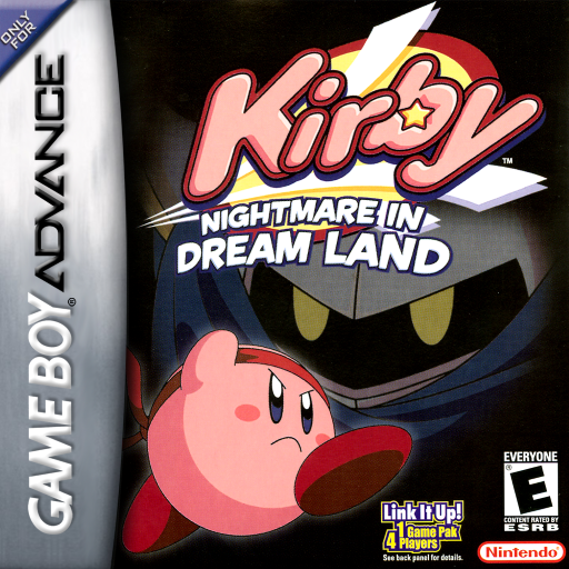 Kirby: Nightmare in Dream Land original Game Boy Advance box art