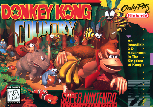 Donkey Kong Country original SNES box art